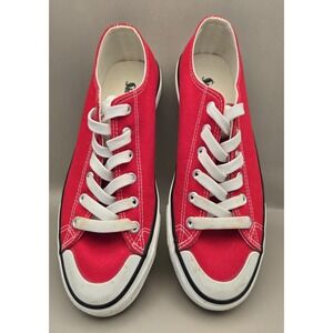 Woman's Red Sneakers Canvass Low-top Size 7.5 - 8